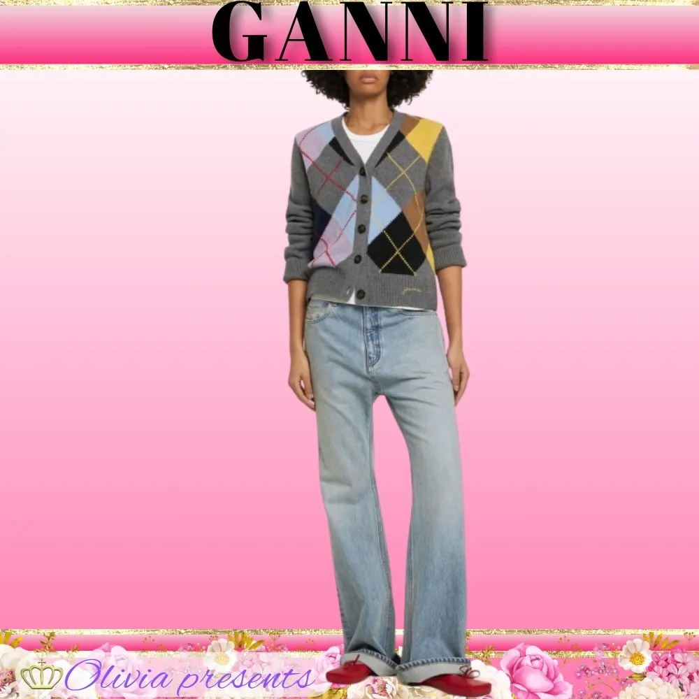 Ganni  |Casual Style Wool Long Sleeves Office Style Elegant Style