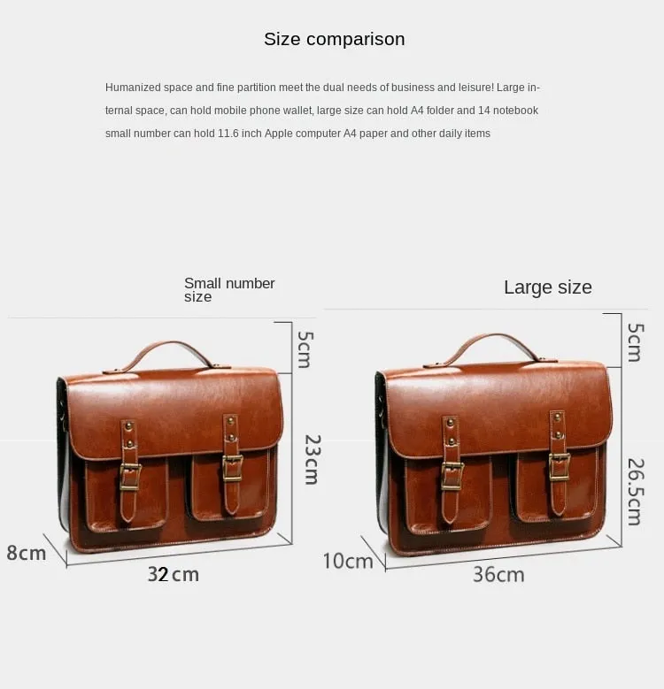 Genuine Leather Women Backpack Shoulder Crossbody Bag 14” Laptop Bag Ol Messenger Bags Satchel