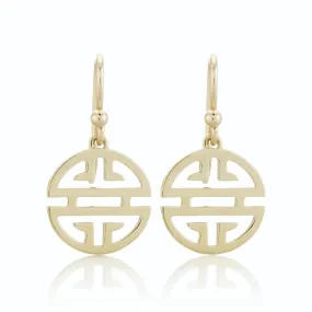 Gold Shou Drop Earrings