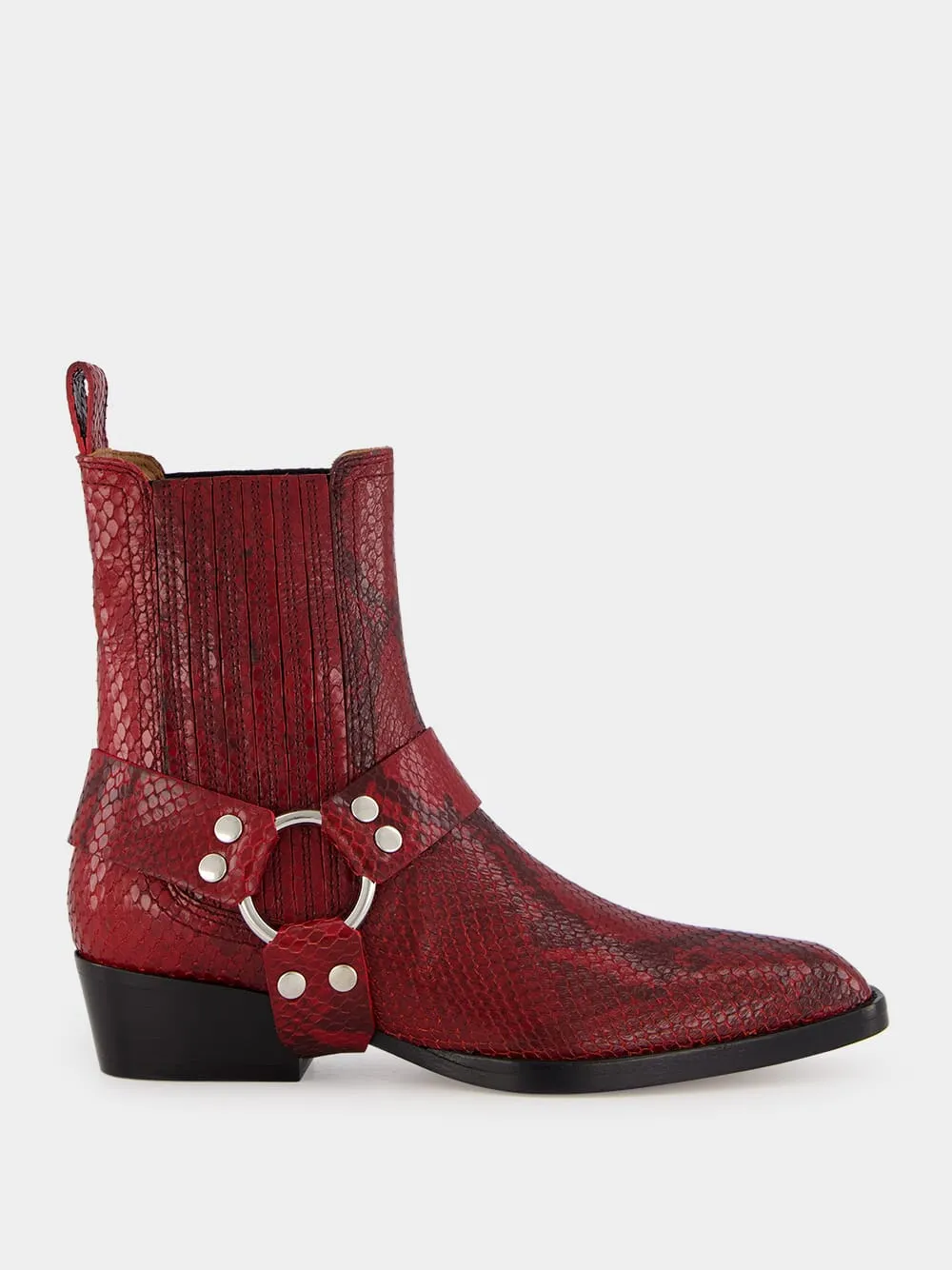 Helena Python Ankle Boots