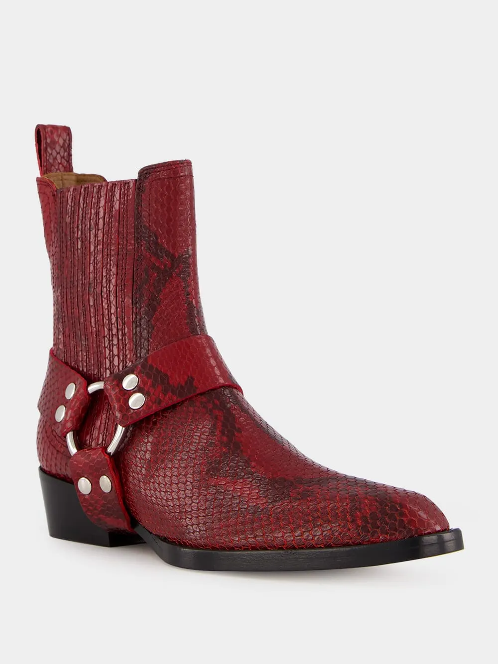 Helena Python Ankle Boots