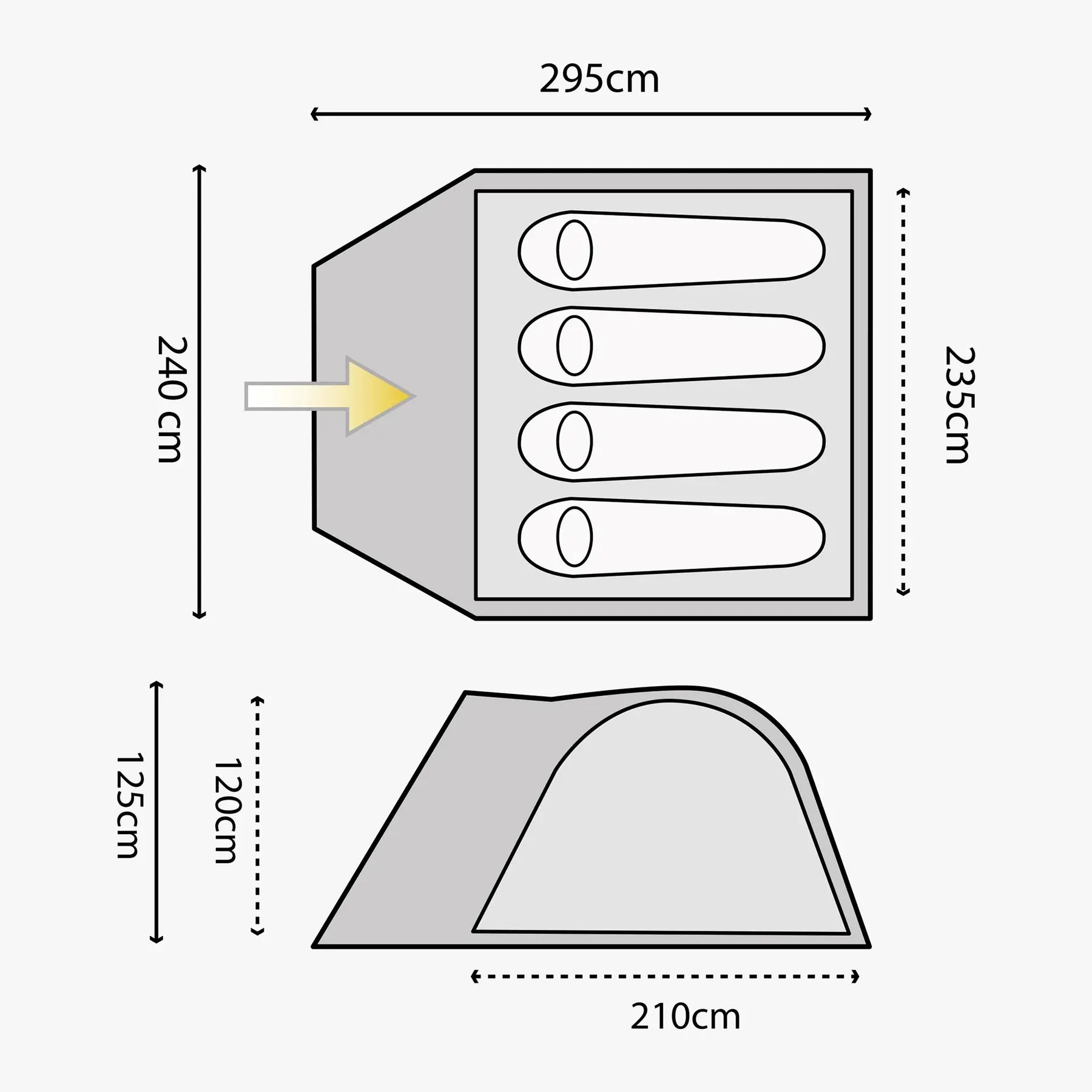 Highlander Juniper 4 Person Dome Tent