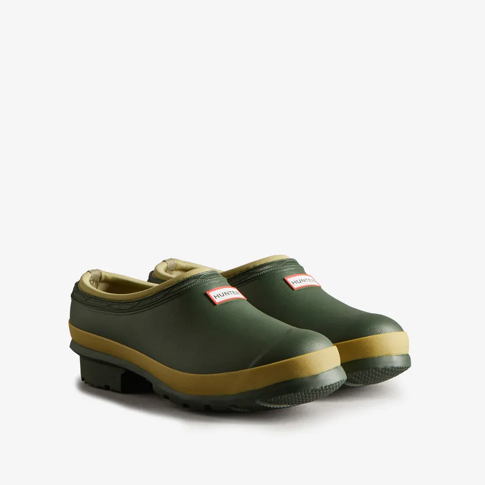 Hunter Women's Gardener Clogs in Dark Olive / Clay