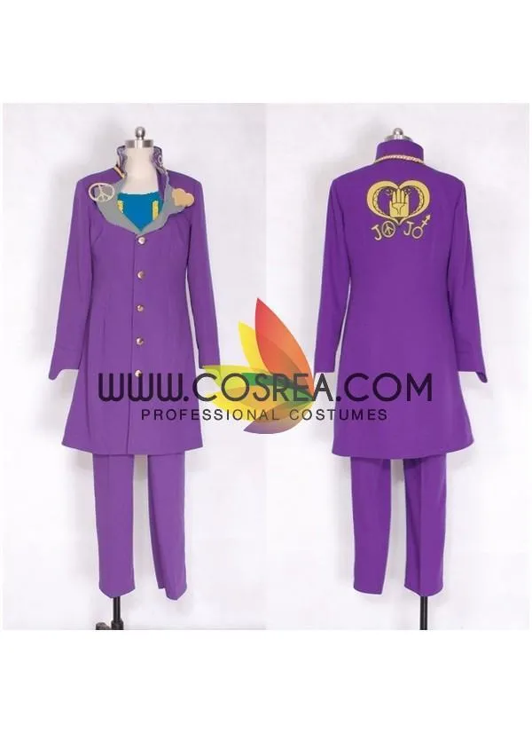 JoJo's Bizarre Adventure Josuke Higashikata Purple Cosplay Costume