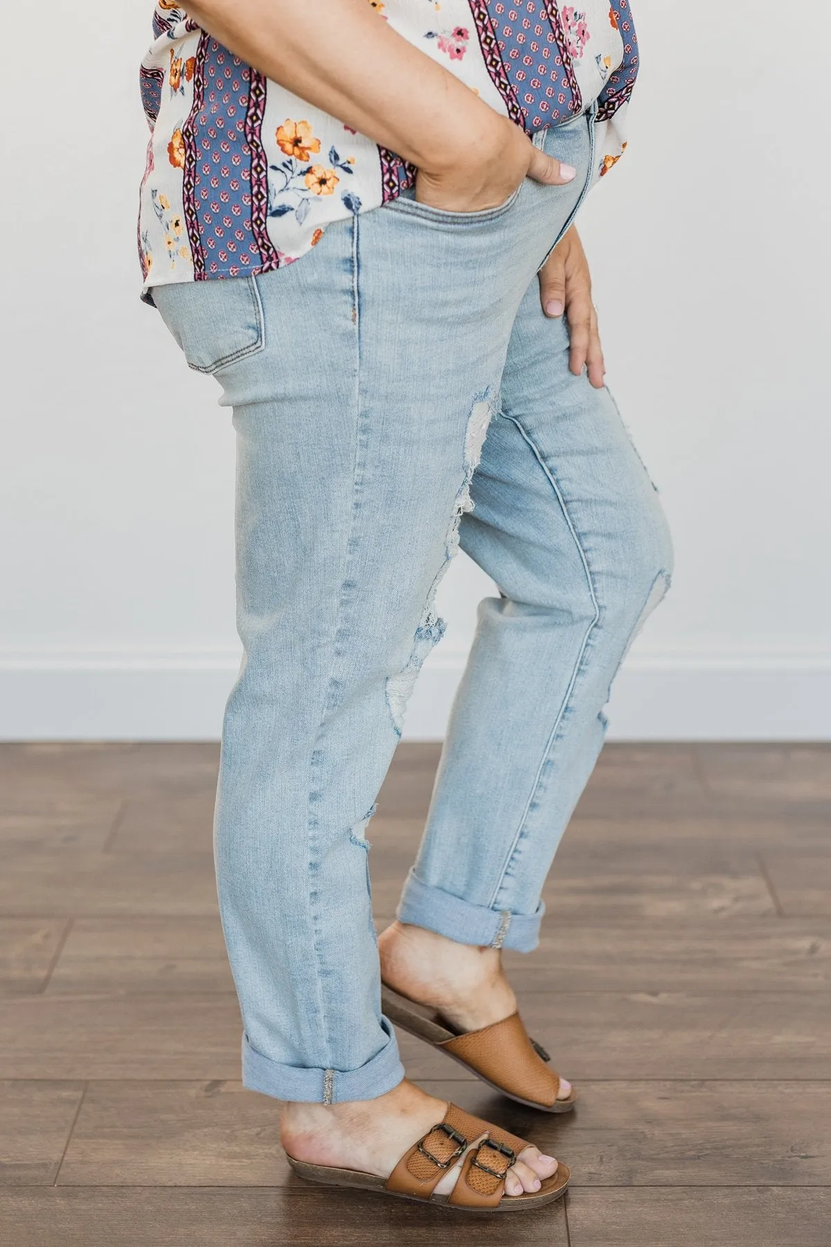 Judy Blue Boyfriend Jeans- Trinity Wash