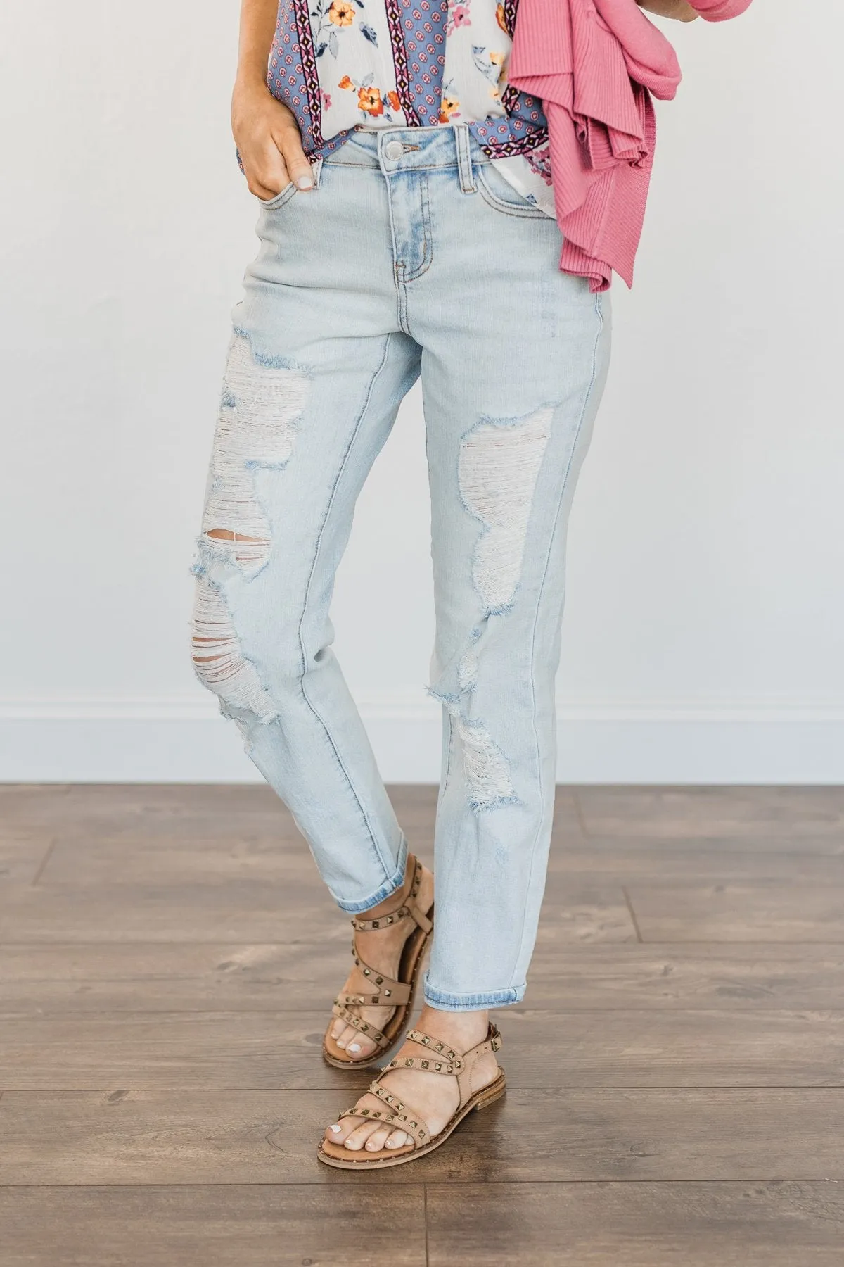 Judy Blue Boyfriend Jeans- Trinity Wash