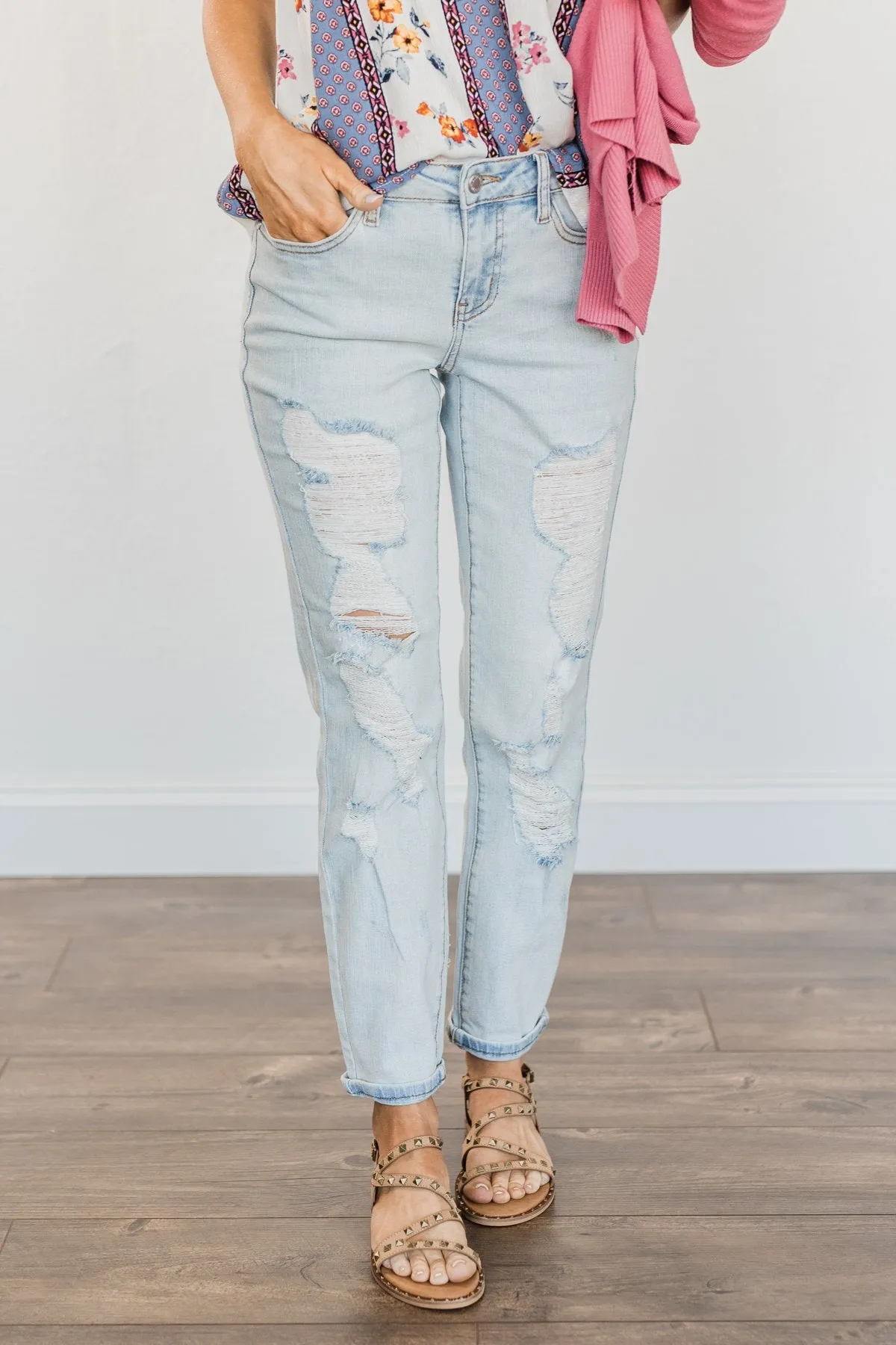 Judy Blue Boyfriend Jeans- Trinity Wash