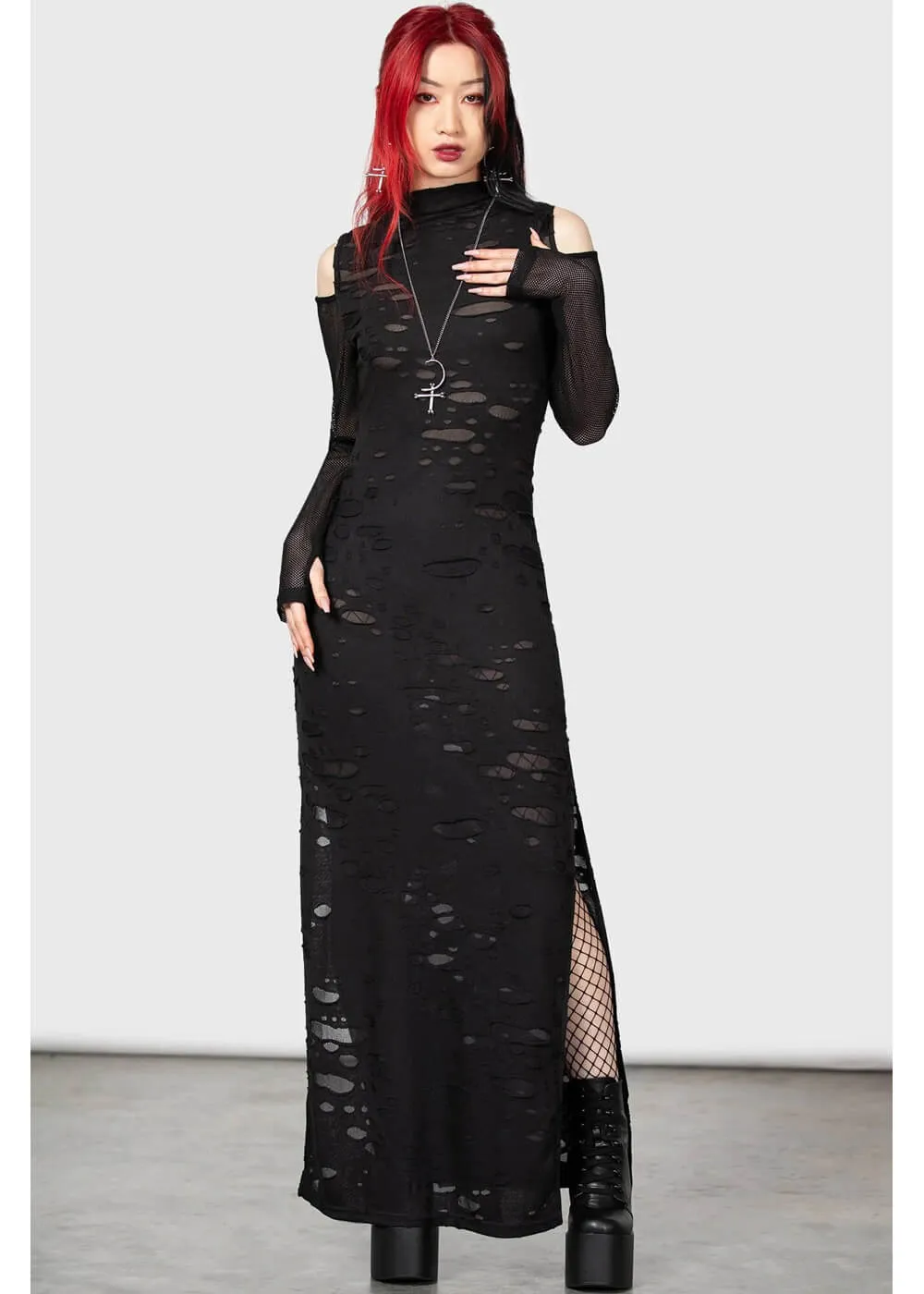 Killstar Biters Maxi Dress Black