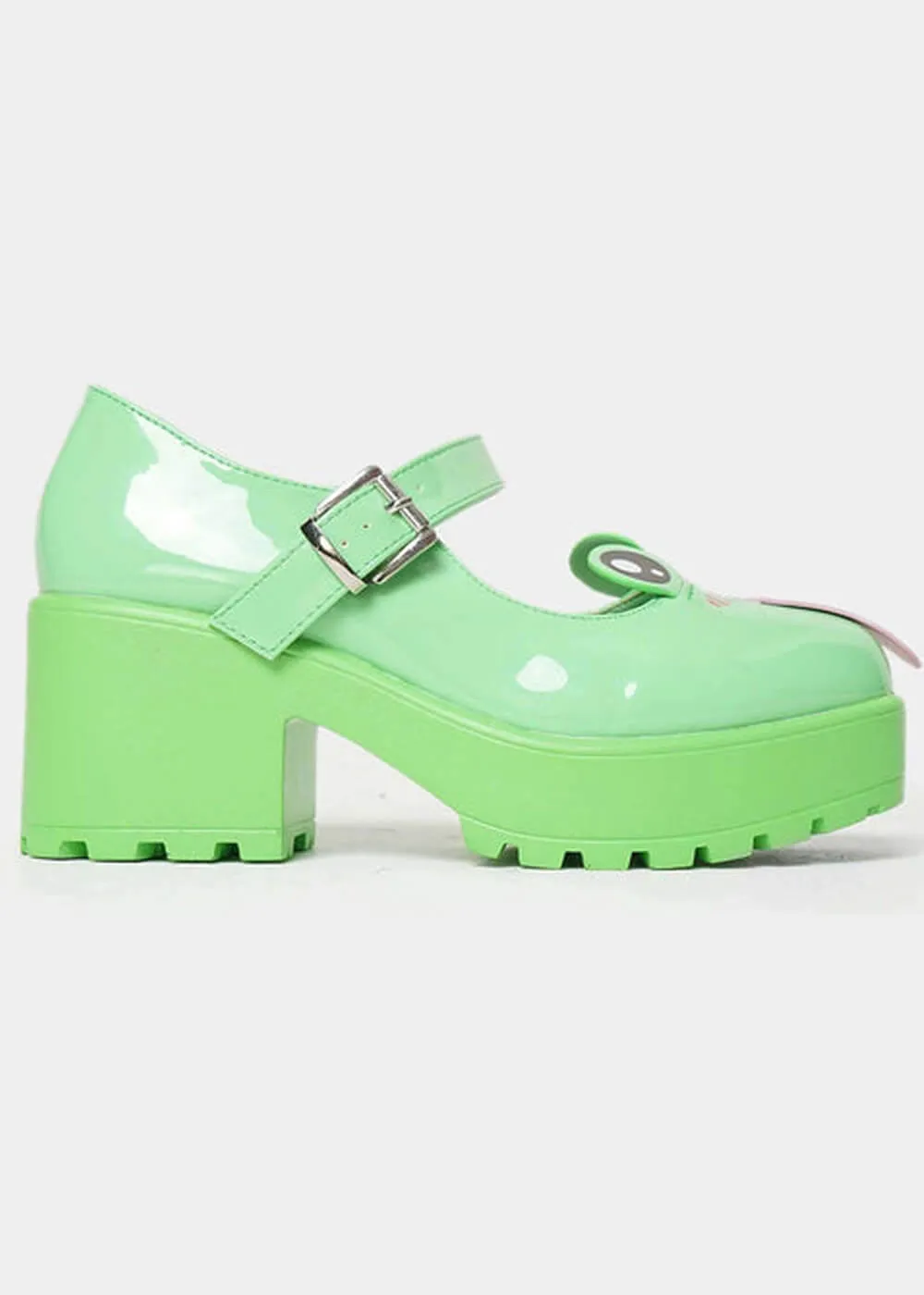 Koi Footwear Tira Cheeky Frog Mary Janes Pumps Green