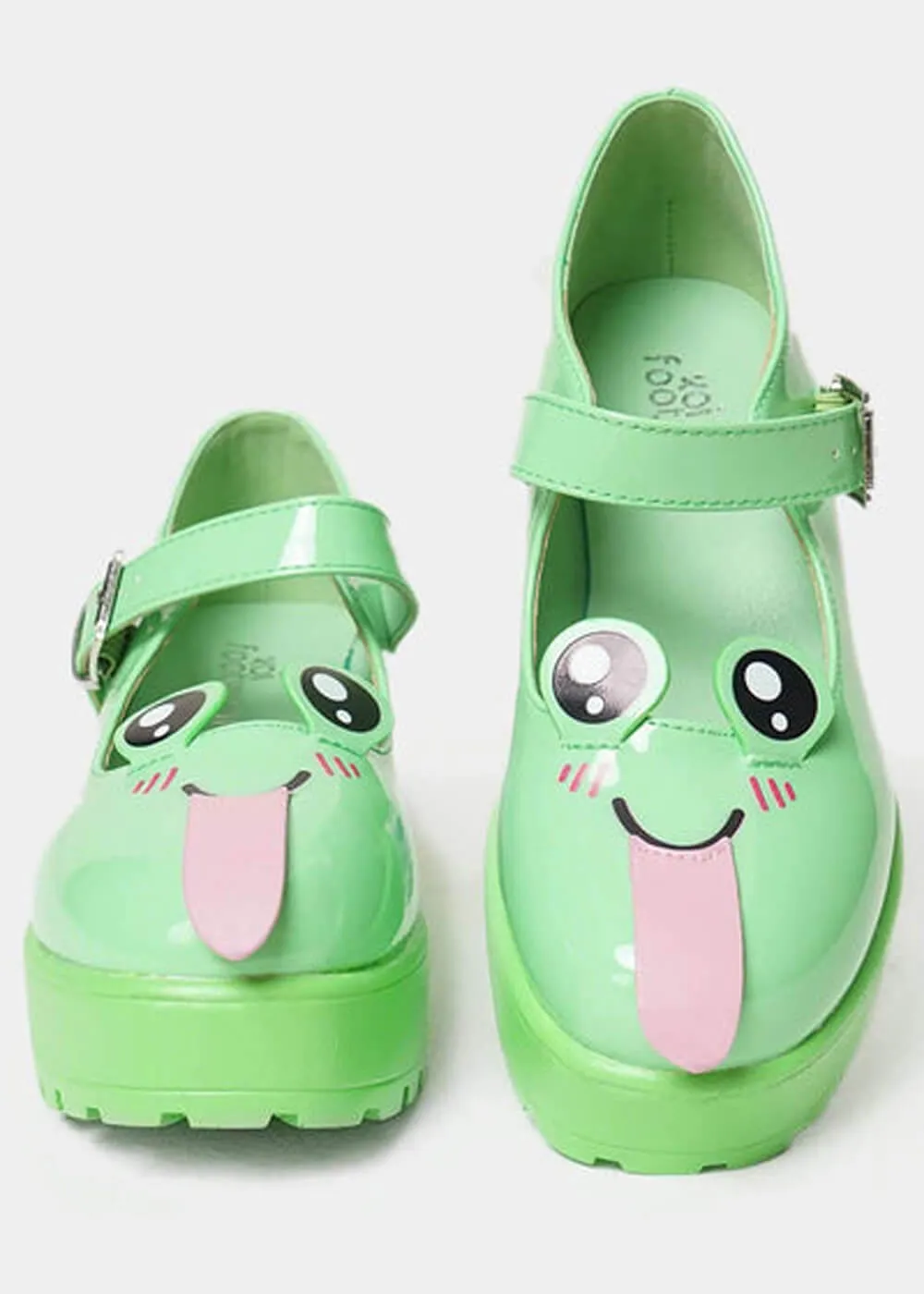 Koi Footwear Tira Cheeky Frog Mary Janes Pumps Green