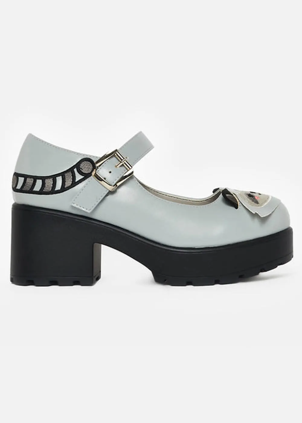 Koi Footwear Tira Rogue Raccoon Mary Jane Pumps Gray