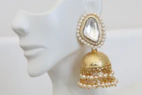 Large Kundan Stud Jhumka