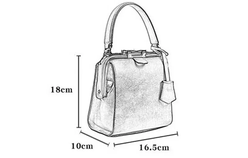 Luxury Genuine Leather Mini Shoulder Crossbody Handbag for Women