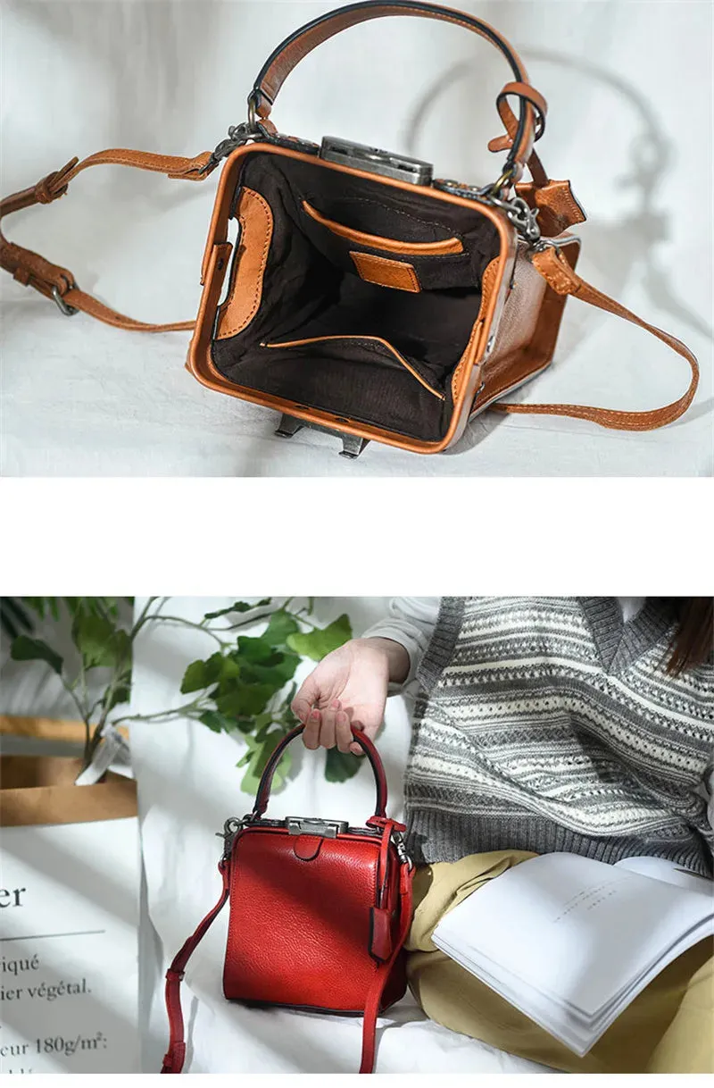 Luxury Genuine Leather Mini Shoulder Crossbody Handbag for Women