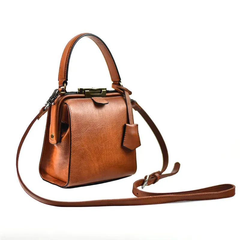 Luxury Genuine Leather Mini Shoulder Crossbody Handbag for Women