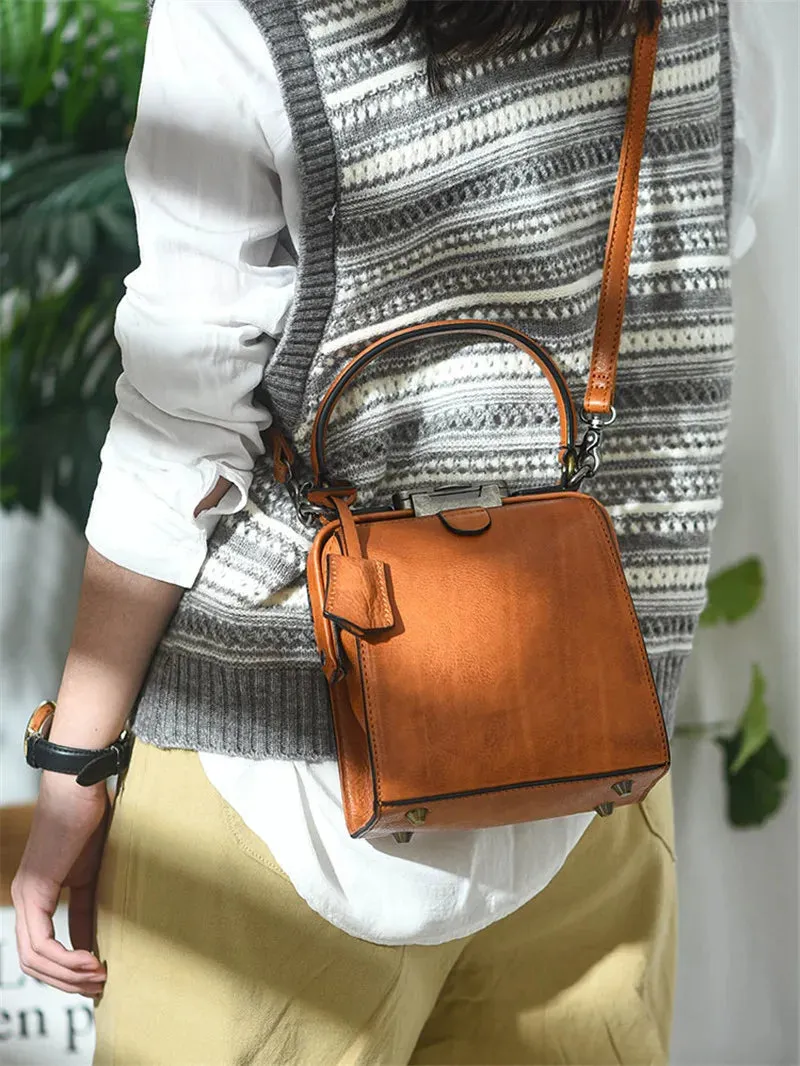 Luxury Genuine Leather Mini Shoulder Crossbody Handbag for Women