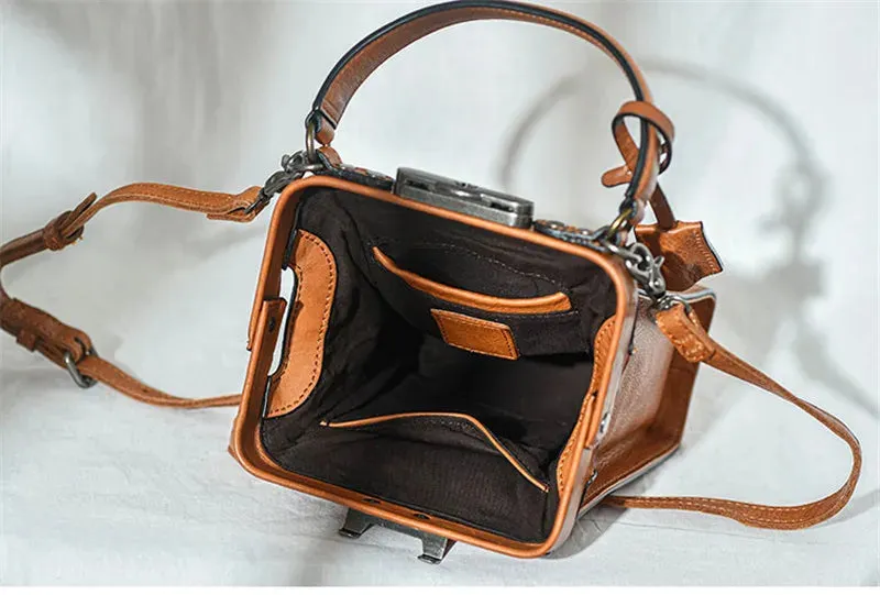 Luxury Genuine Leather Mini Shoulder Crossbody Handbag for Women