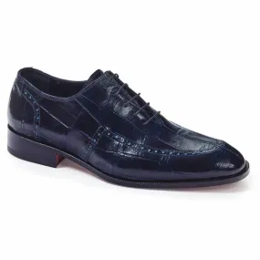 Mauri 4869 Sammartino Alligator Oxfords Wonder Blue (Special Order)