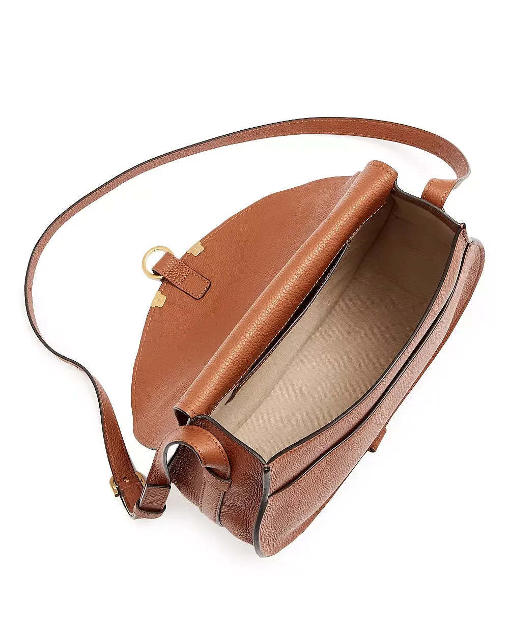 Medium Marcie Saddle Bag in Tan