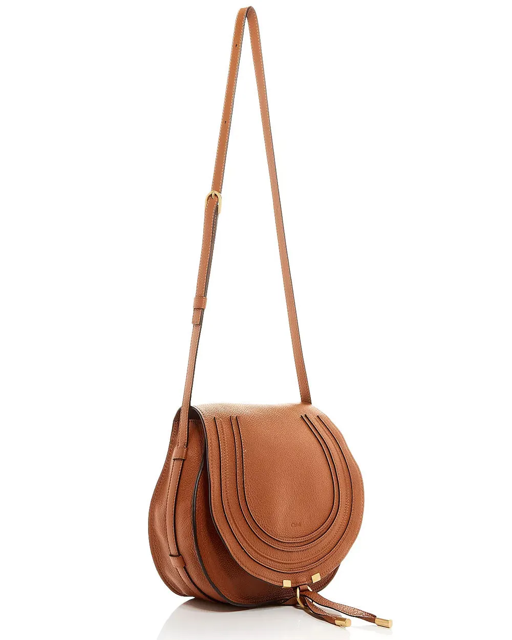 Medium Marcie Saddle Bag in Tan