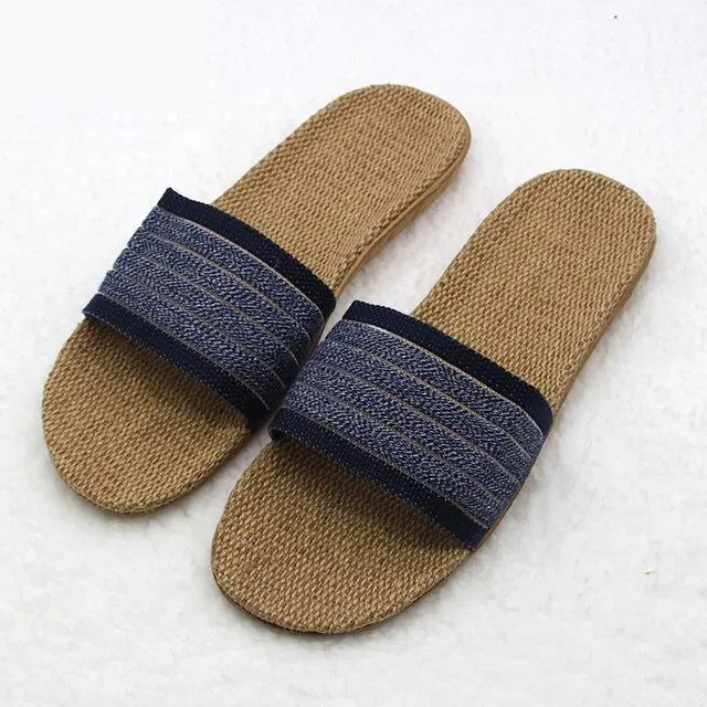 Men's Famous Summer Hot Flax Casual Home Beach Sandals Slippers Shoes