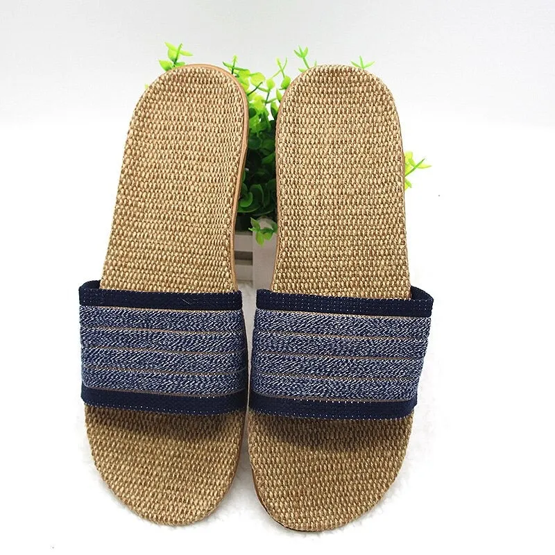 Men's Famous Summer Hot Flax Casual Home Beach Sandals Slippers Shoes