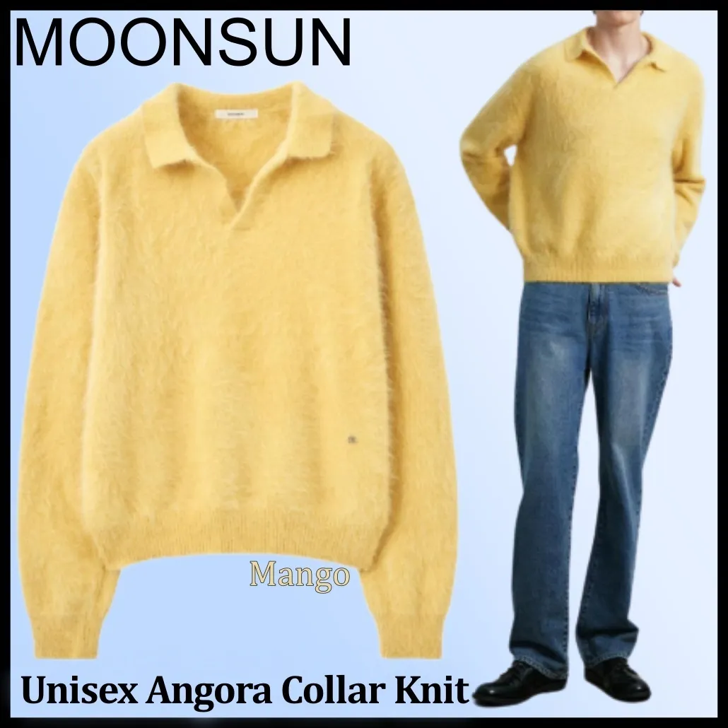 MOONSUN  |Casual Style Wool Street Style Long Sleeves Plain