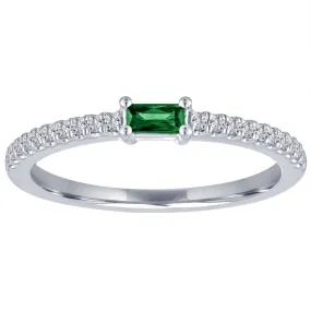 My Story The Julia Baguette Emerald Diamond Ring