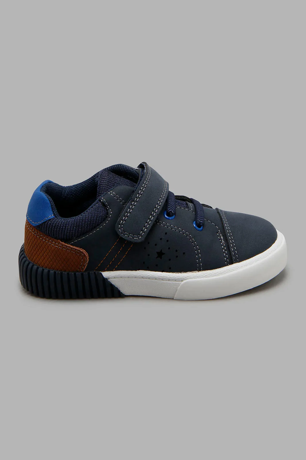 Navy Velcro Strap Sneaker