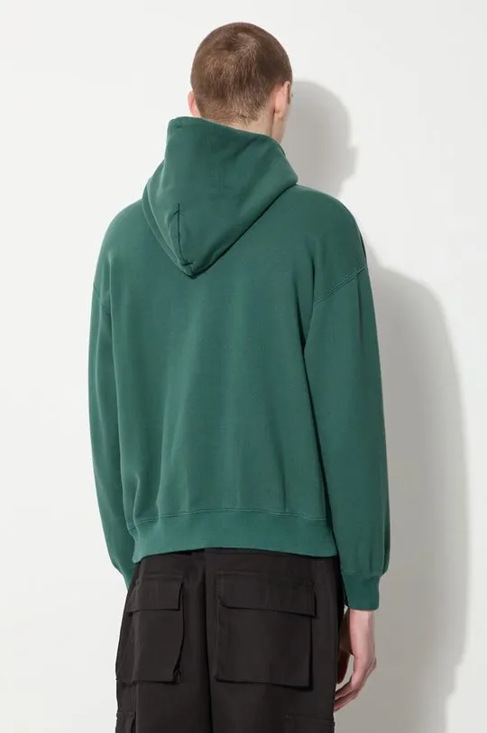 NEIGHBORHOOD cotton sweatshirt Plain Sweat Parka men's green color hooded 241FPNH.CSM02