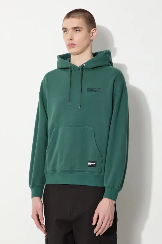 NEIGHBORHOOD cotton sweatshirt Plain Sweat Parka men's green color hooded 241FPNH.CSM02