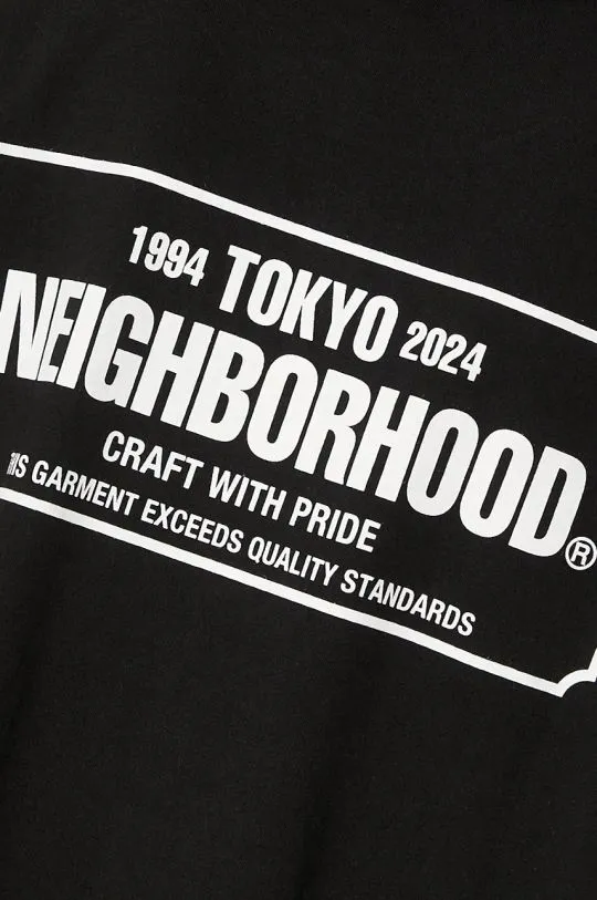 NEIGHBORHOOD t-shirt Tee SS-1 men’s black color smooth 241PCNH.ST01