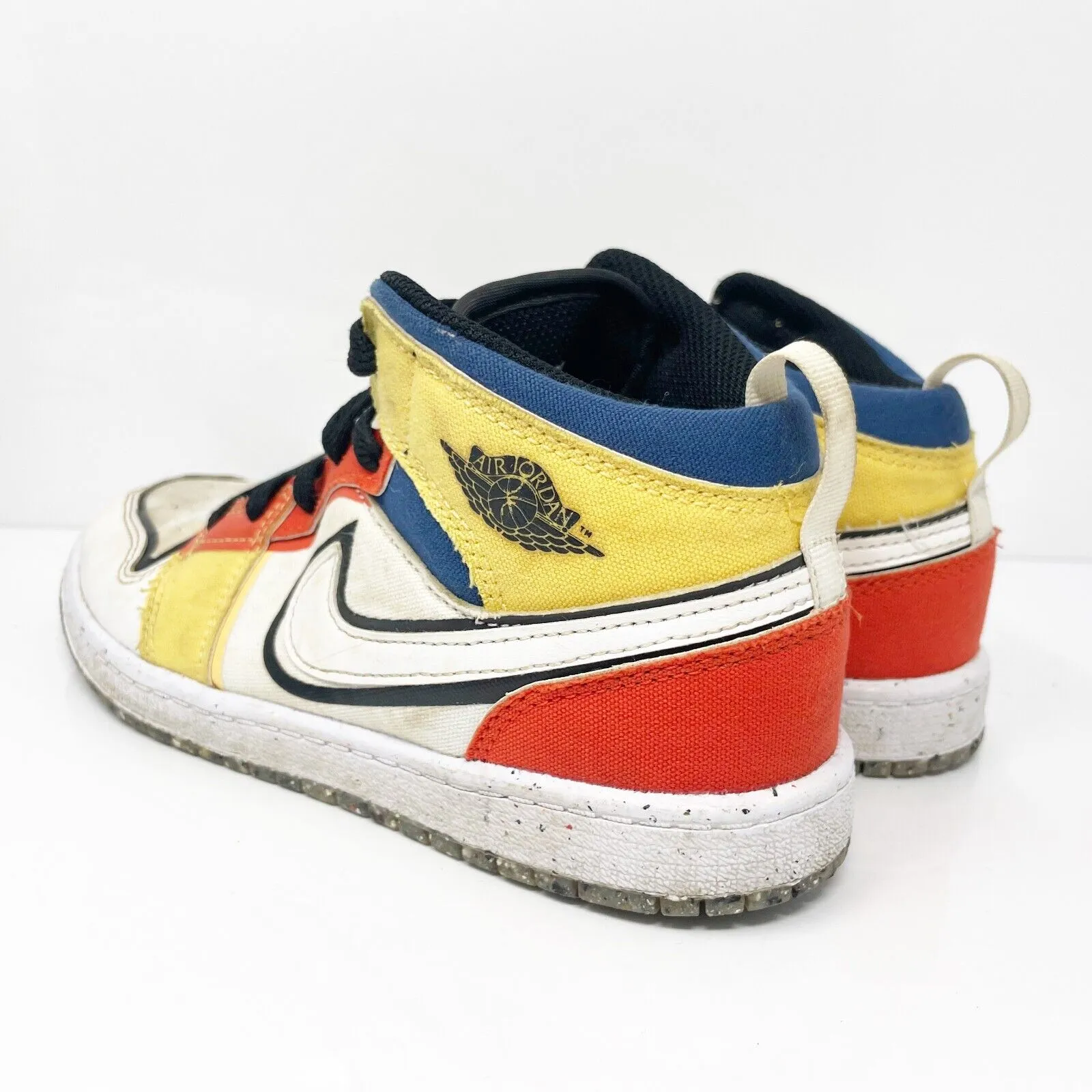 Nike Boys Air Jordan 1 Mid SE DV1318 Multicolor Basketball Shoes Sneakers Sz 3Y