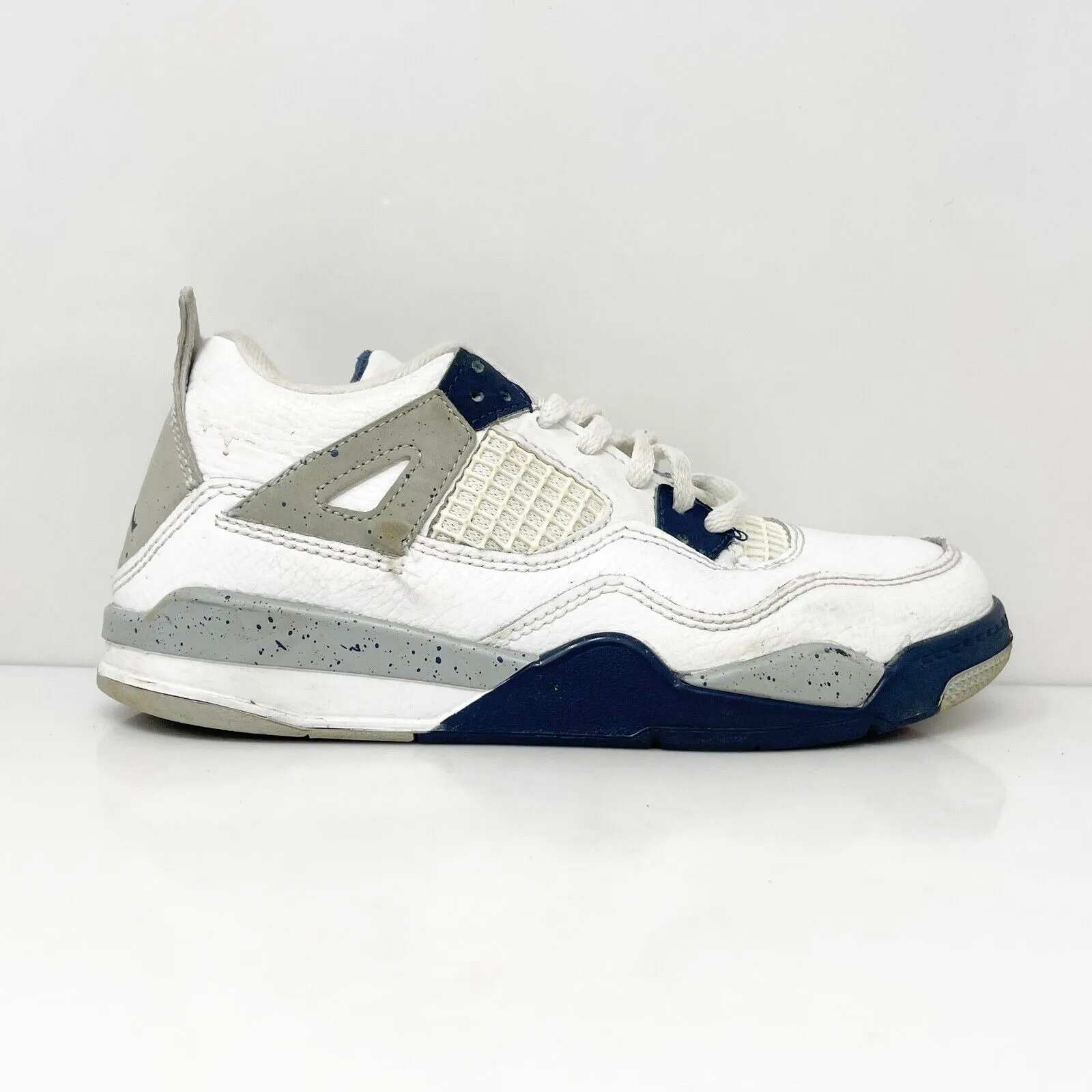 Nike Boys Air Jordan 4 BQ7669-140 White Basketball Shoes Sneakers Size 1Y