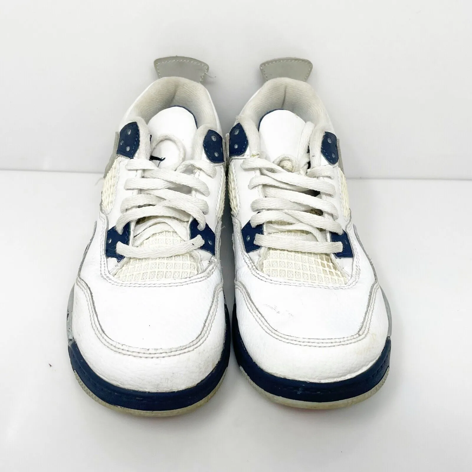 Nike Boys Air Jordan 4 BQ7669-140 White Basketball Shoes Sneakers Size 1Y