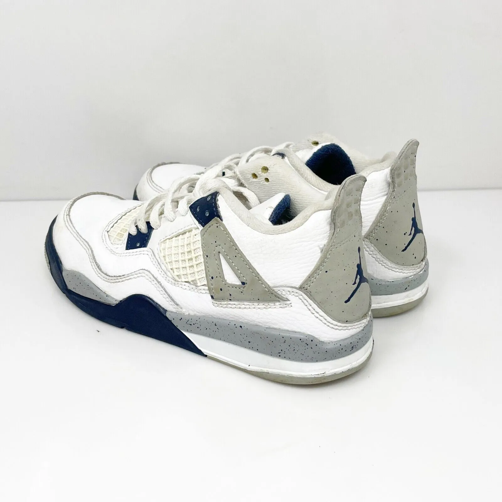 Nike Boys Air Jordan 4 BQ7669-140 White Basketball Shoes Sneakers Size 1Y