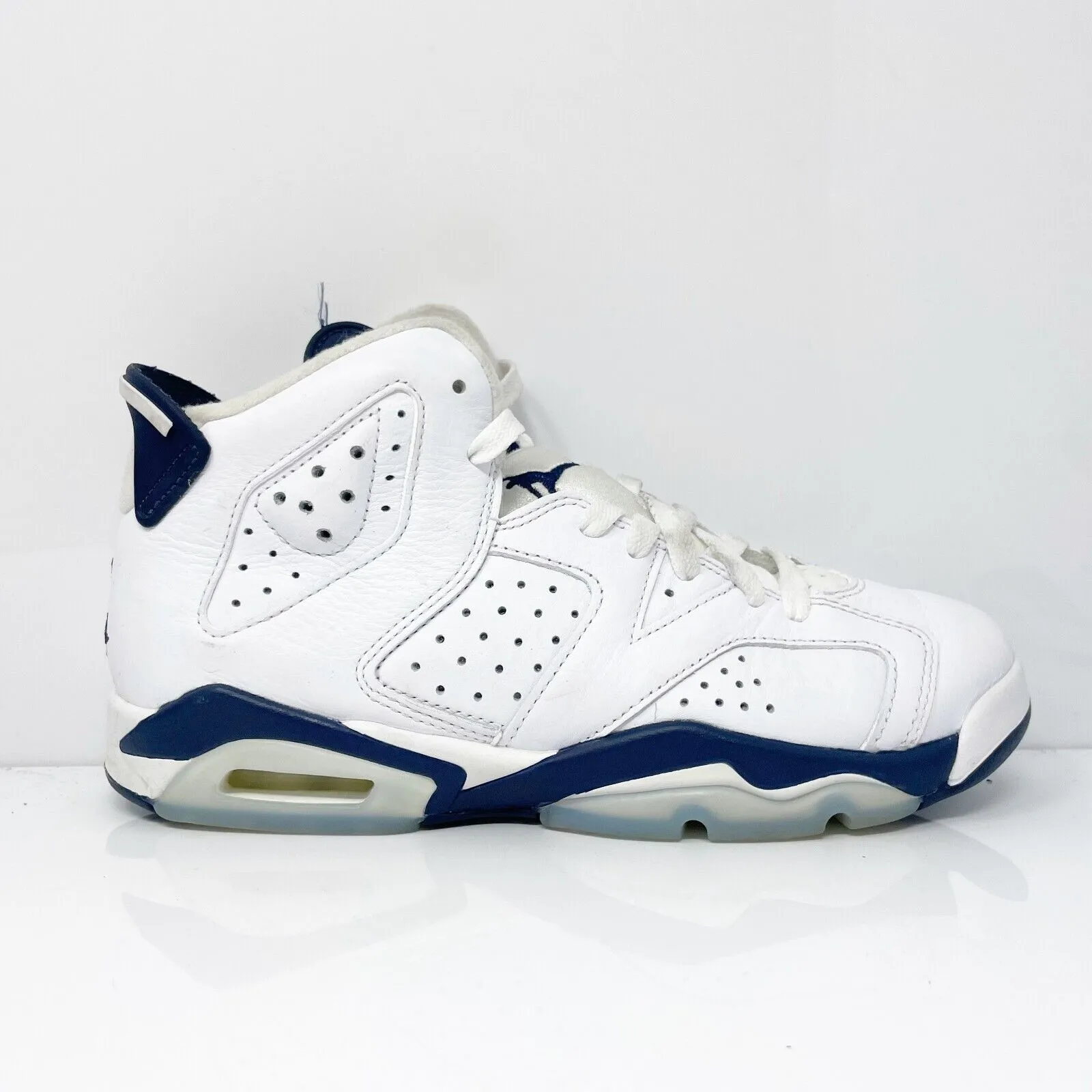 Nike Boys Air Jordan 6 384665-141 White Basketball Shoes Sneakers Size 6Y