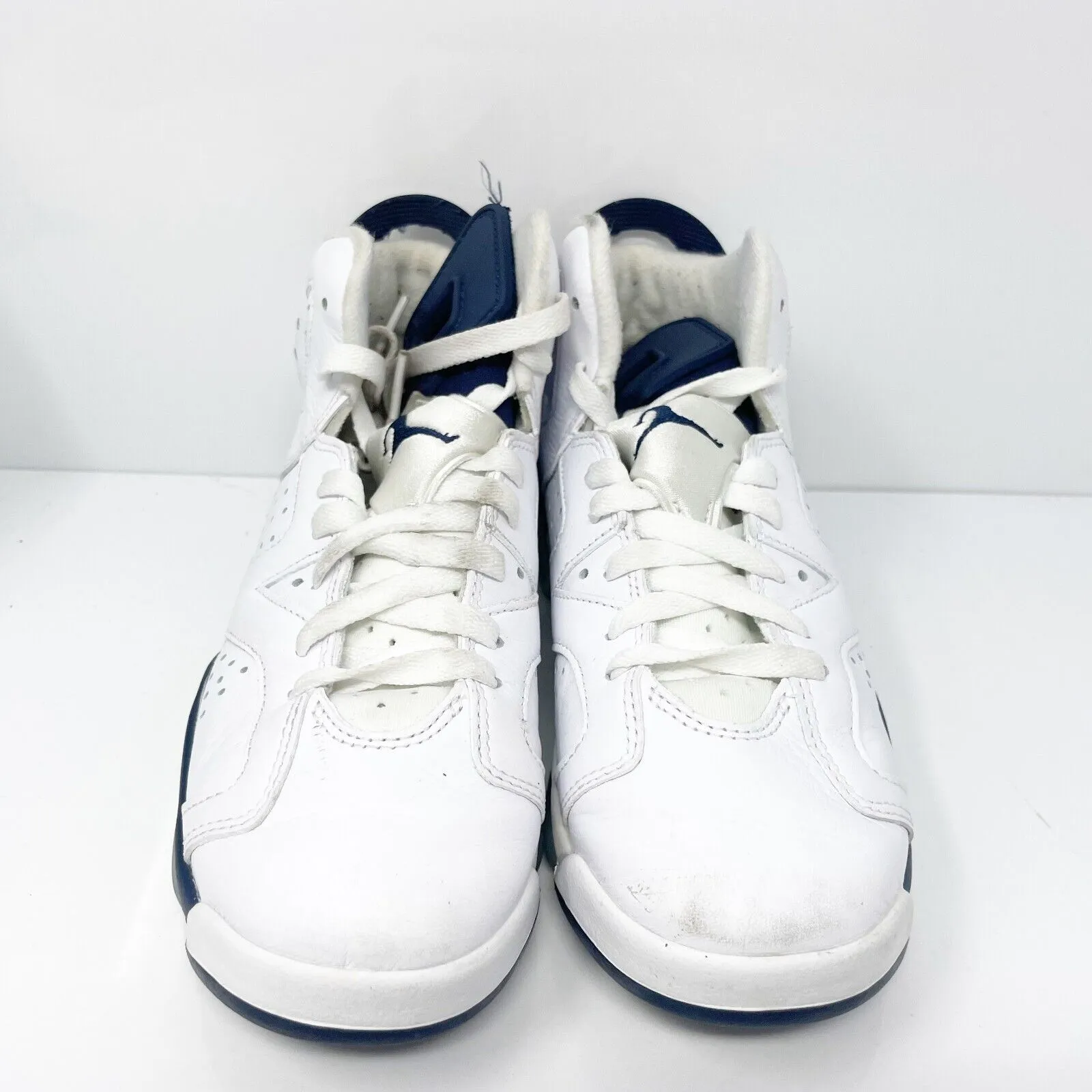 Nike Boys Air Jordan 6 384665-141 White Basketball Shoes Sneakers Size 6Y