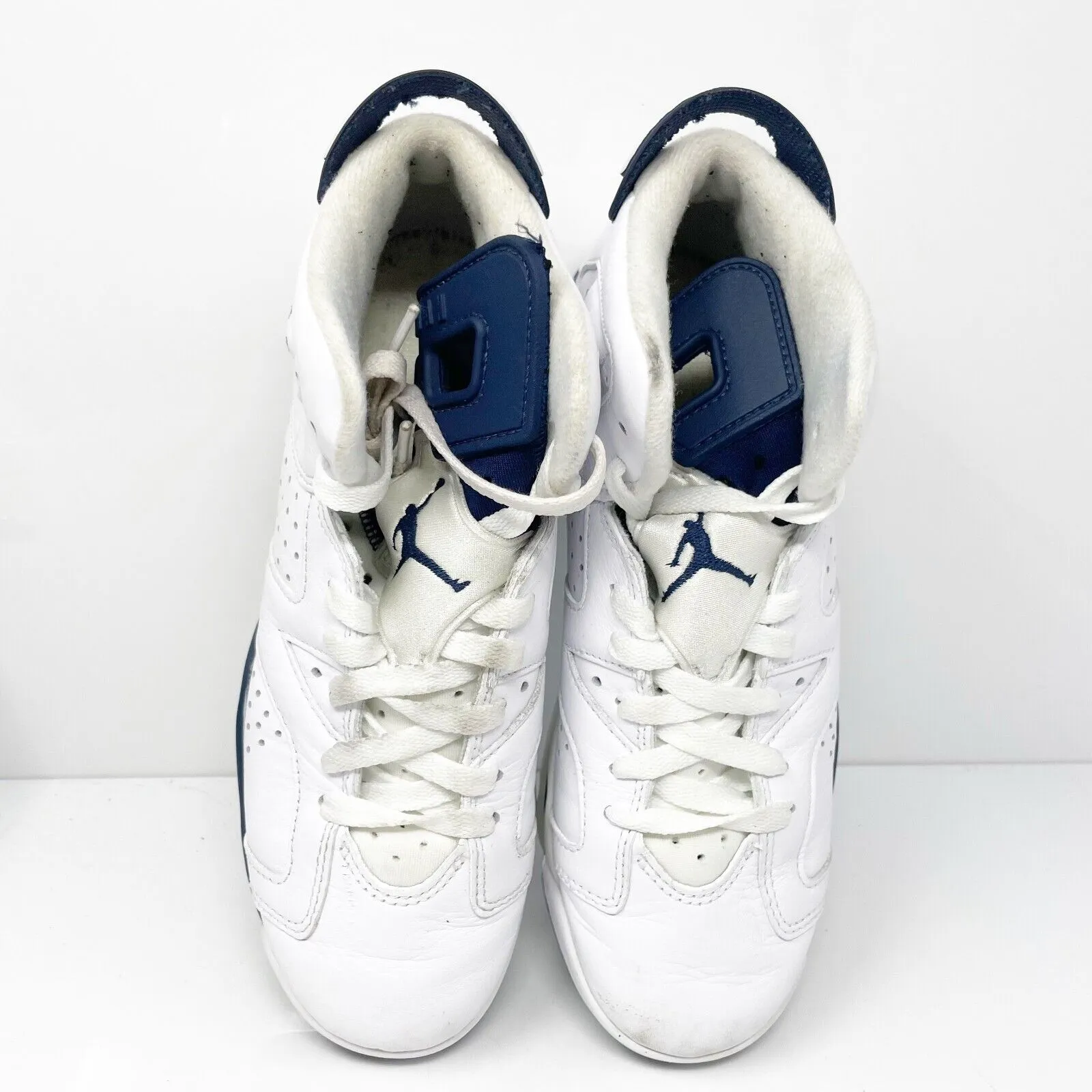 Nike Boys Air Jordan 6 384665-141 White Basketball Shoes Sneakers Size 6Y