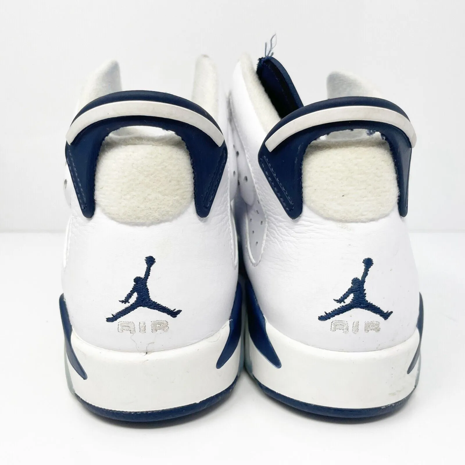 Nike Boys Air Jordan 6 384665-141 White Basketball Shoes Sneakers Size 6Y