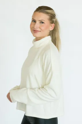 Off We Go Basic Cream Long Sleeve Top