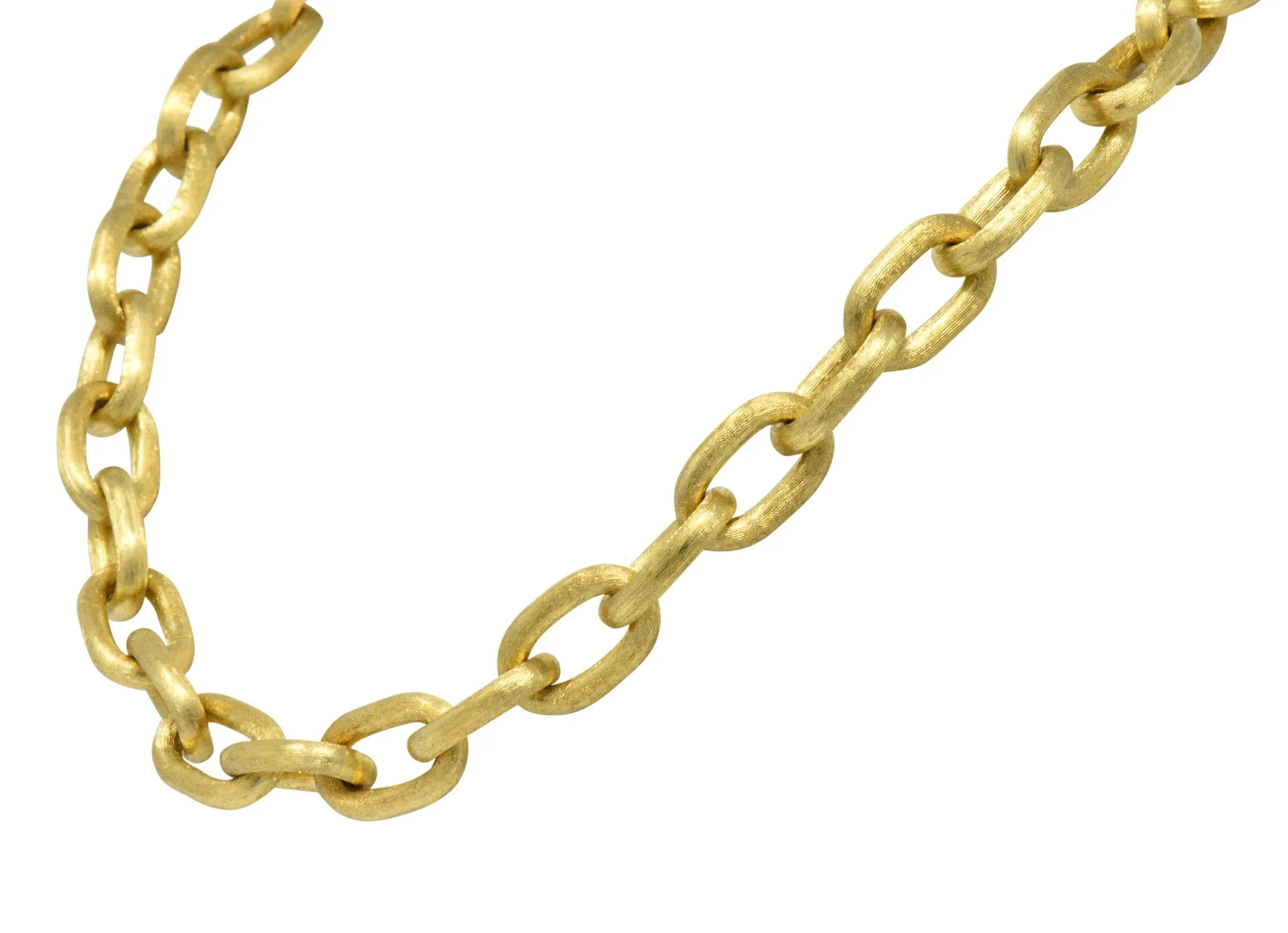 Oustanding Contemporary 18 Karat Gold Italian Large Link Necklace