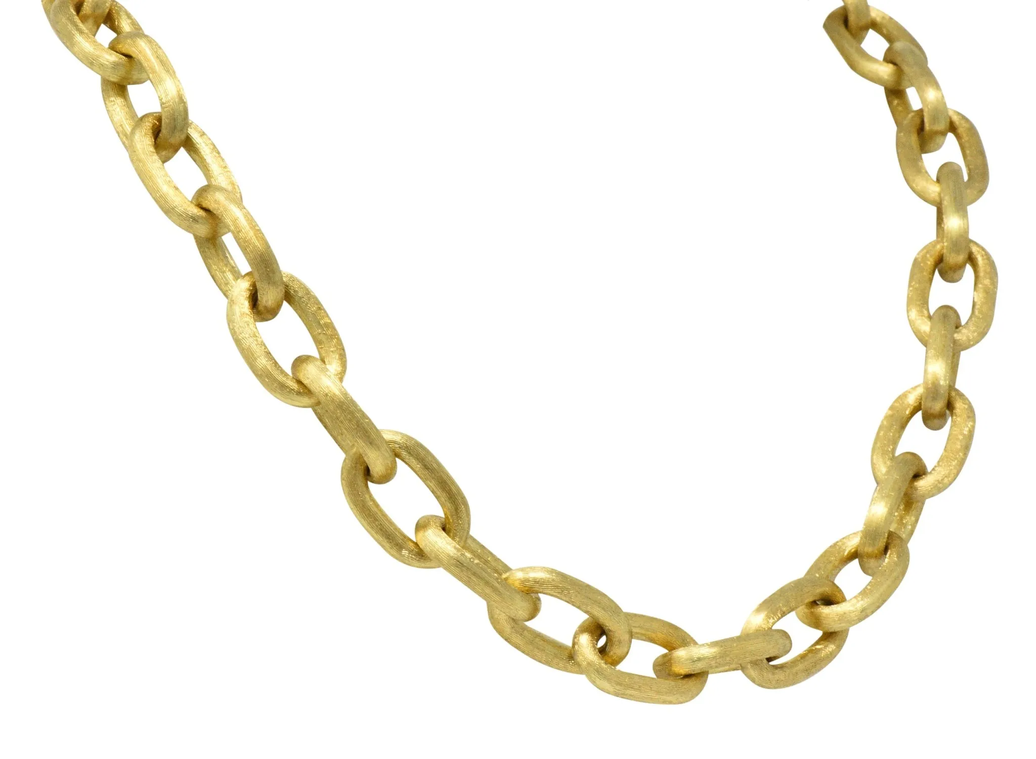 Oustanding Contemporary 18 Karat Gold Italian Large Link Necklace