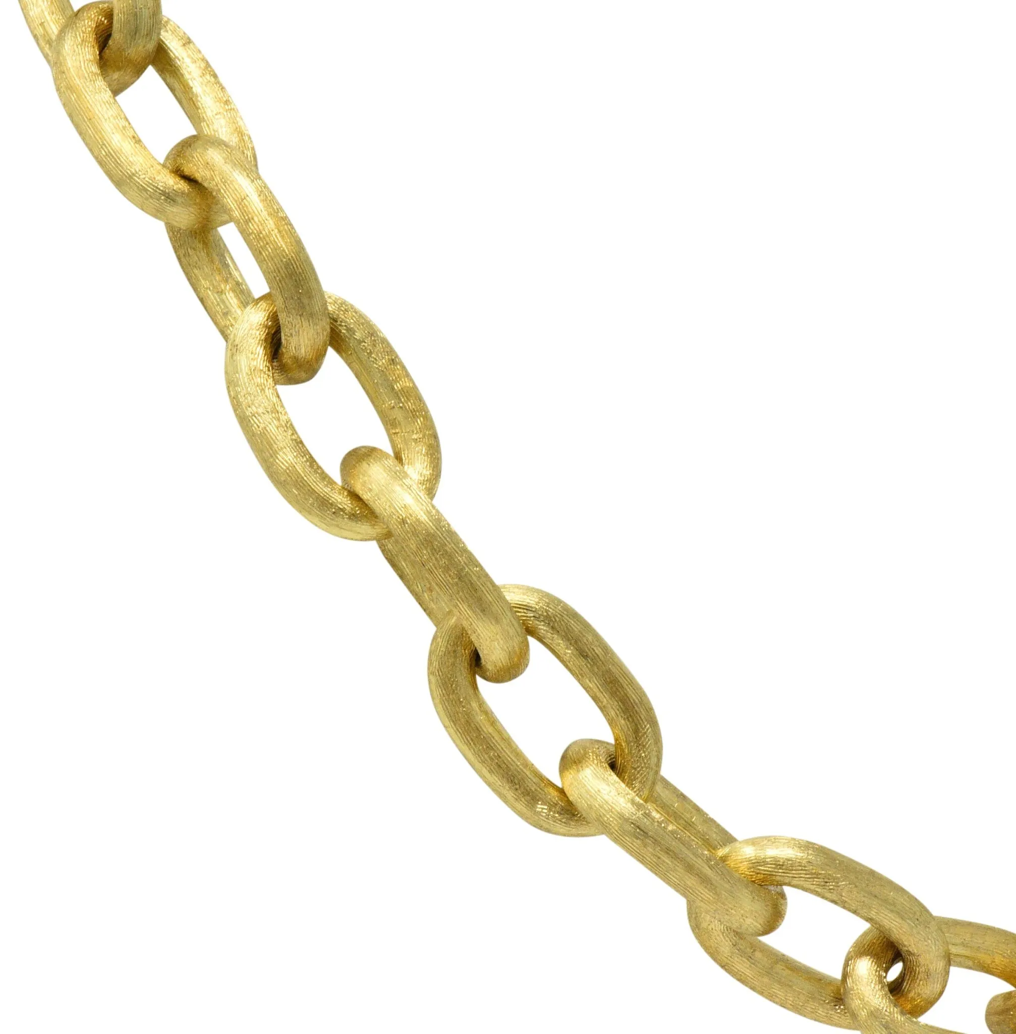 Oustanding Contemporary 18 Karat Gold Italian Large Link Necklace