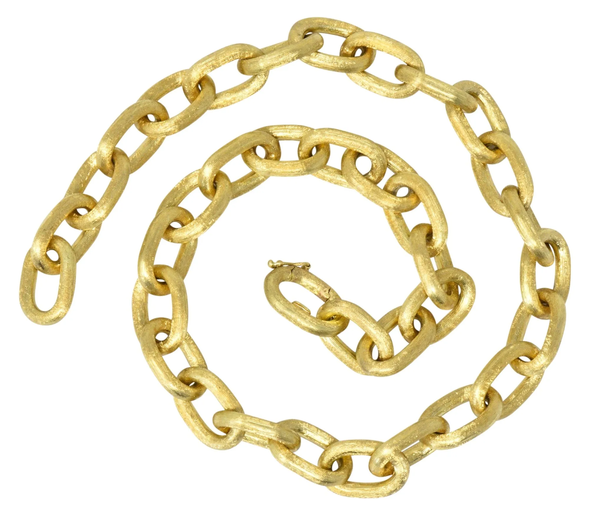 Oustanding Contemporary 18 Karat Gold Italian Large Link Necklace