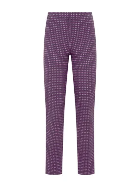 Pantalone a sigaretta in tessuto Digital Wool - Fant. Sunset Purple