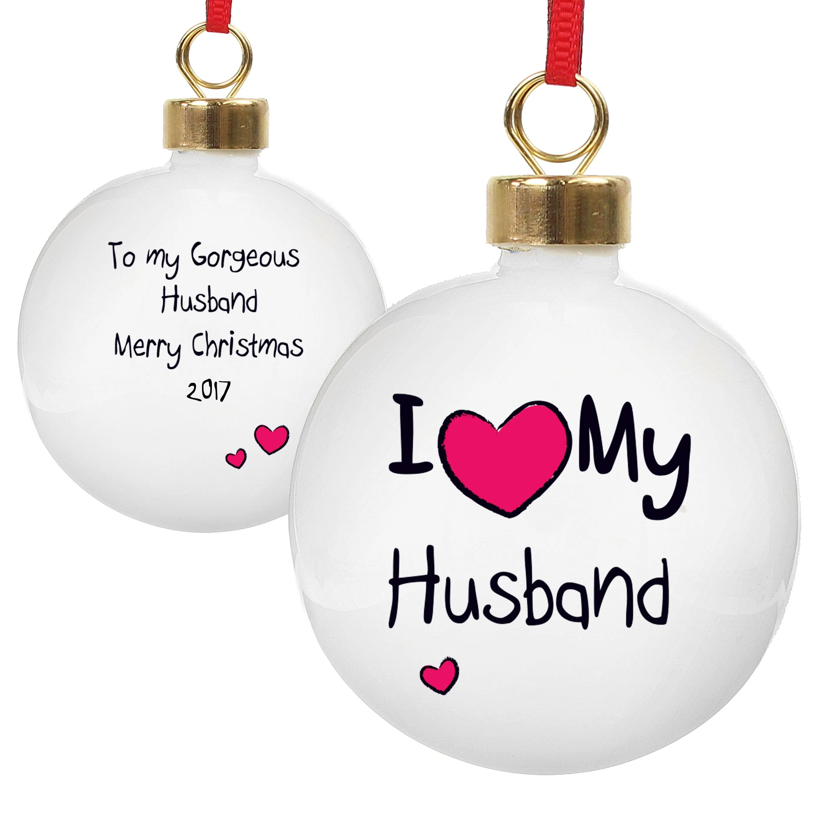 Personalised I Heart Bauble