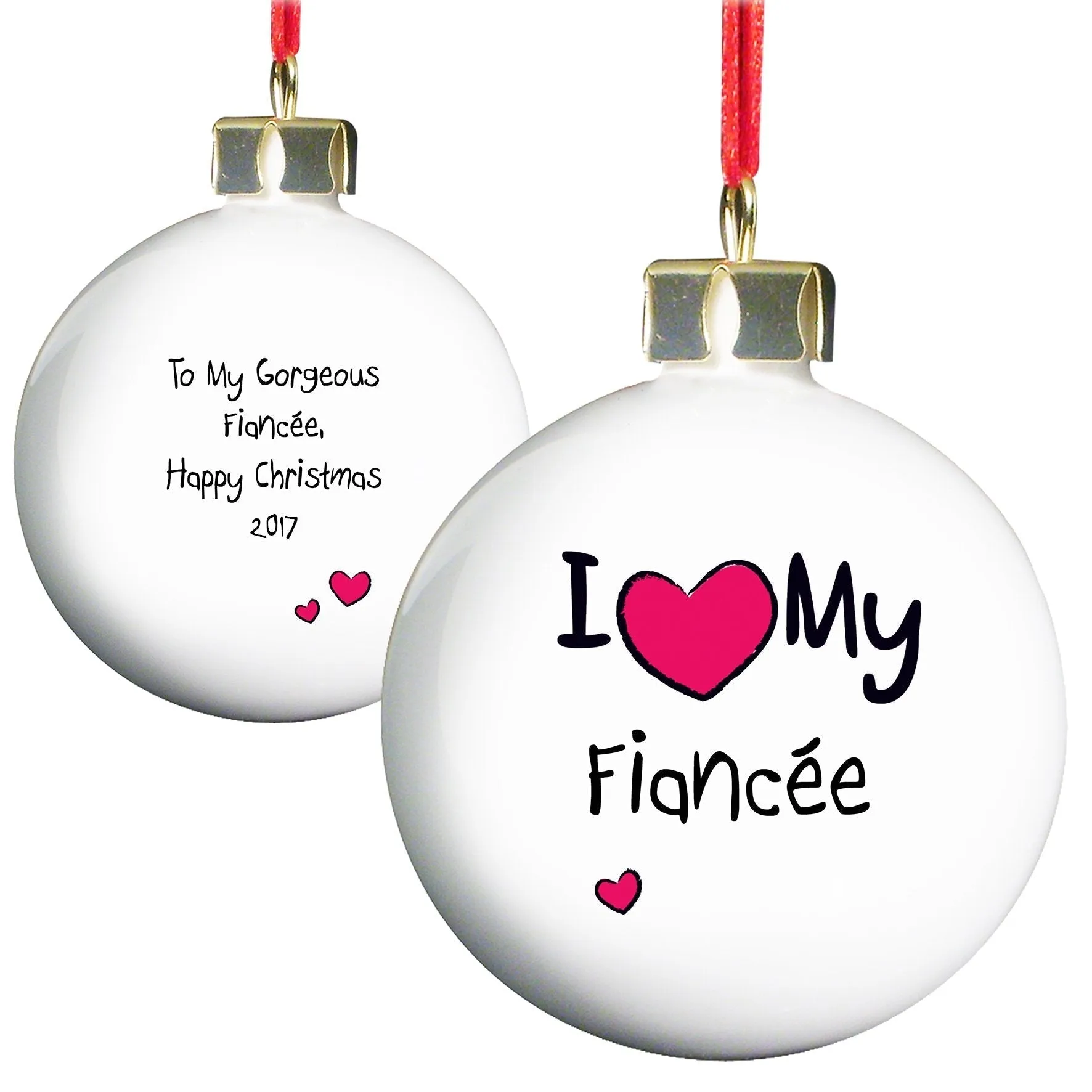 Personalised I Heart Bauble