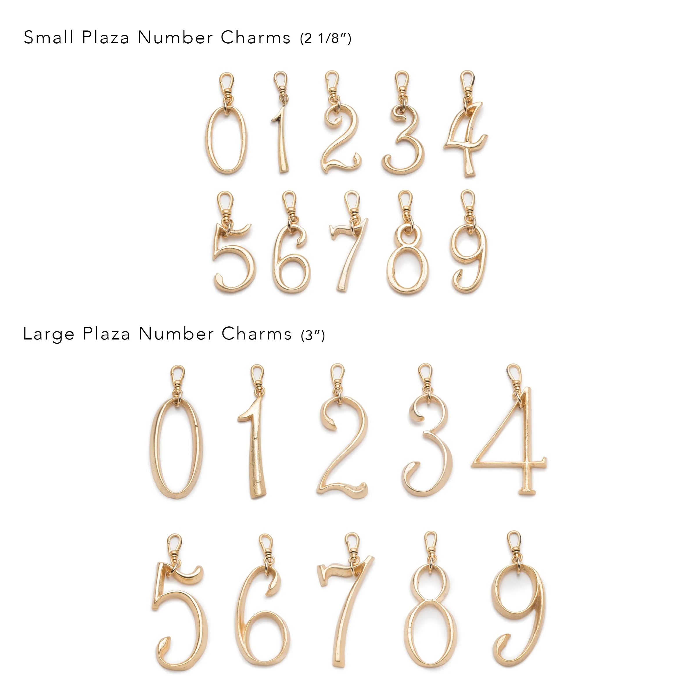 Plaza Number Charm #6 Large