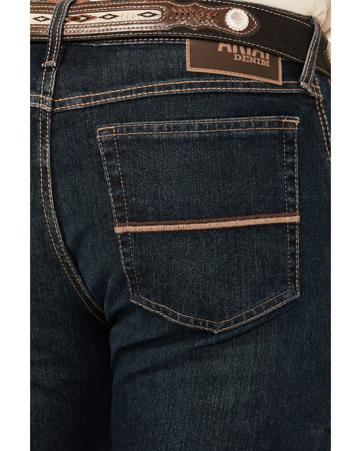 Product Name:  Ariat Men's M4 Blackstone Ray Dark Wash Relaxed Bootcut Pro Series Performance Denim Jeans